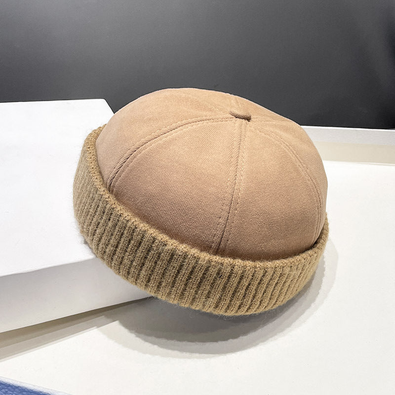 Autumn And Winter Deerskin Velvet Beret Melon Skin Hat