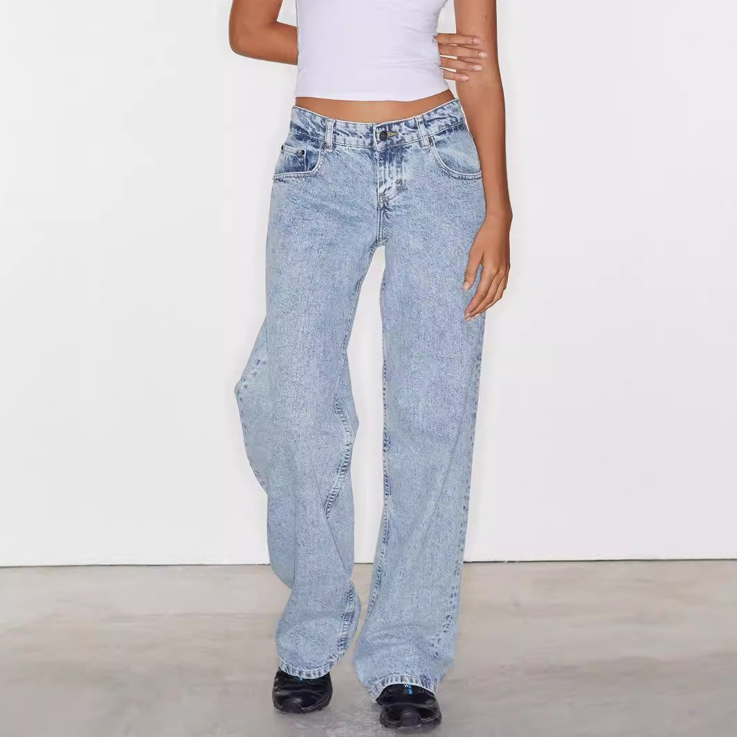 Hochwertige gerade Jeans für Damen