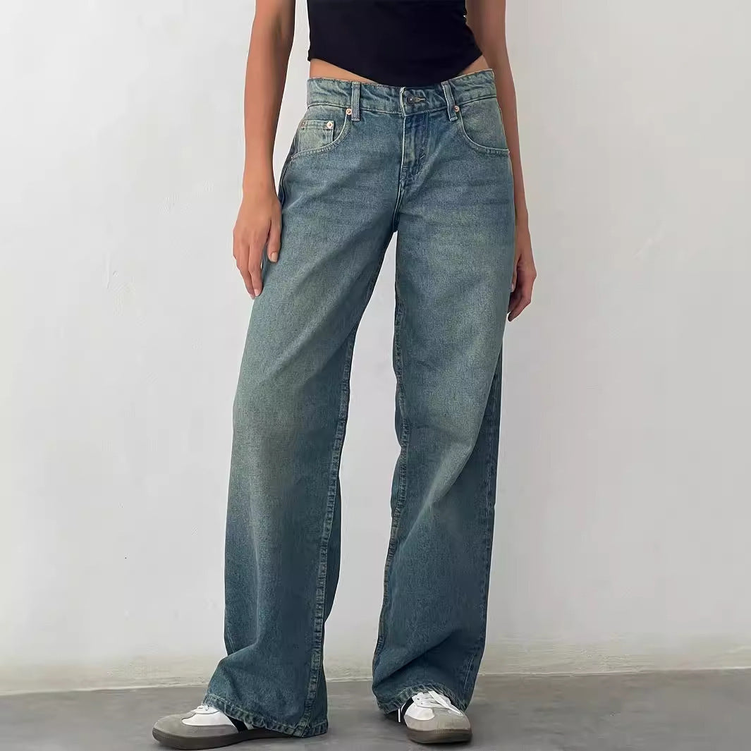 Hochwertige gerade Jeans für Damen