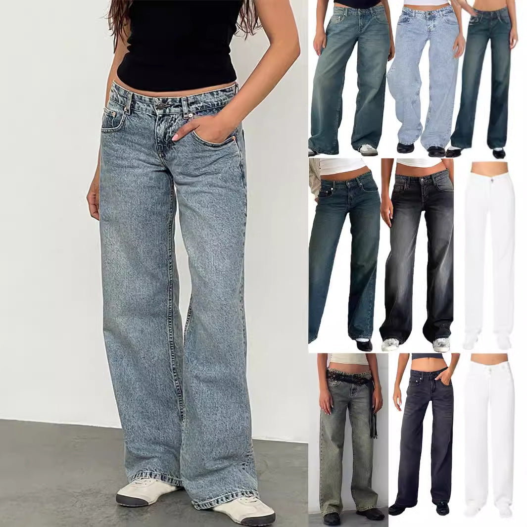 Hochwertige gerade Jeans für Damen