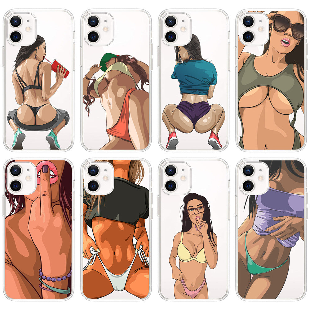 Funda para teléfono con estampado personalizado de belleza sexy